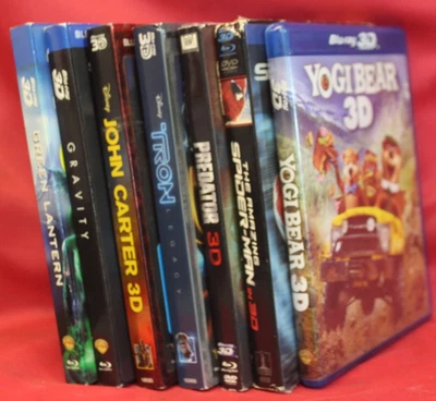 Blu-ray Lot 7 3D Movies - Yogi, Gravity, Amazing Spider-Man, Tron Legacy, Predat - Image 1 of 4