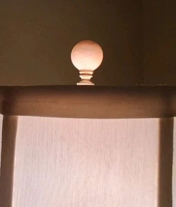Lamp Finial Crystal Yellow Calcite Sphere Ball Natural Gemstone Brass Base 2x1 - Picture 1 of 5