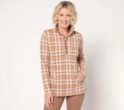 Pullover Cuddl Duds franela polar 1/2 cremallera cuello falso - talla XL a656115 defecto Foto 1 de 4