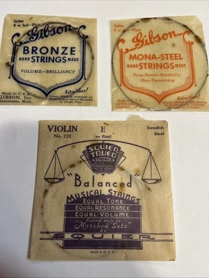 复古 20 世纪 50 年代 Gibson Mona 钢弦吉他青铜 Squier 小提琴 Trued (424) — 第 1/4 张图片