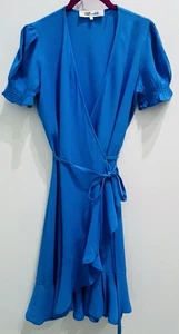 Vestido envolvente azul Diane Von Furstenberg talla S - Imagen 1 de 5