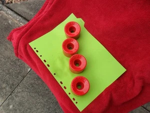 HANG TEN CLASSIC RED 59MM/80A SKATEBOARD/CRUISER WHEELS with ABEC 7 BEARINGS - Picture 1 of 10