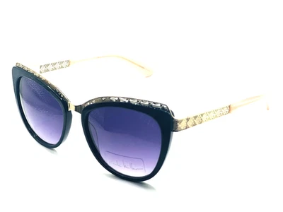 正品 NICOLE MILLER TULIP C01 黑色/霓虹珊瑚色女式太阳镜 55 毫米 18 135 — 第 1/4 张图片