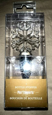 Tapón de botella de plástico Pier 1 Imports copo de nieve nuevo en caja tapón festivo invierno Foto 1 de 4