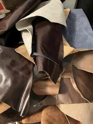 Chatarra de cuero para tapicería de 4 libras 12 oz colores mezclados para manualidades Foto 1 de 2