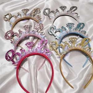 Sequins Korean Style Headband Bride Hair Band Single Party Headband Bride Crown - Picture 1 of 12