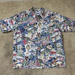 Minnesota Twins Reyn Spooner Baseball Button Down Shirt Mens Size XL Cotton - Picture 1 of 4