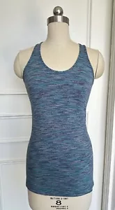 Lululemon Cool Racerback Tank Reversible Green/Blue Purple Multi Can 6 Aus 10 - Picture 1 of 8