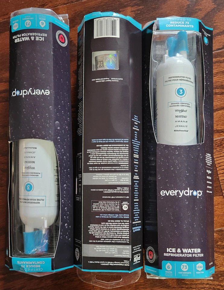3x Everydrop Ice Water Refrigerator Filter #3 Maytag Amana KitchenAid Whirlpool - Image 1 of 1