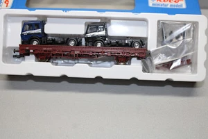 Roco 1907 Stake Car with 1 Truck Semi-Trailer Trucks Gauge H0 OVP - Picture 1 of 3