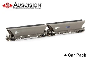 Auscision (NCH-54) NHIH Coal Hopper, Pacific National Wagon Grime - 4 Car Pack - Picture 1 of 2