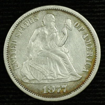 Liberty Seated Silver Dime. 1877 P. Very Fine. Lot # 9049-293-41 - Image 1 of 2