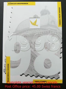 Suiza Anuario Completo 1998, Usado con Lujo "media luna" FD Cancelaciones - Imagen 1 de 3