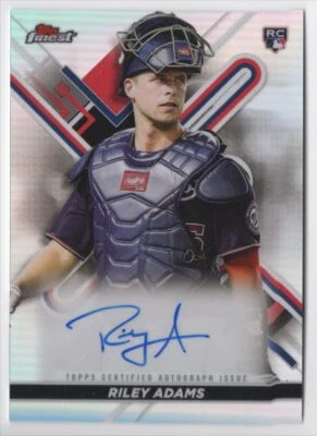 2022 TOPPS FINEST ROOKIE AUTO Riley Adams Rookie Washington Nationals #158 - Image 1 of 2