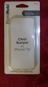 POINTMOBL CLEAR BUMPER FOR iPHONE 5C 1709475 SLIM FIT FLEXIBLE MATERIAL NEW