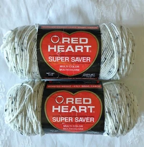 Red Heart Super Saver Yarn 2 Skeins Color #4313 Aran Fleck - Picture 1 of 2
