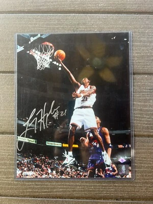 Foto firmada por Larry Hughes Philadelphia Sixers 76ers 11"x14" AUTO LOA Foto 1 de 4