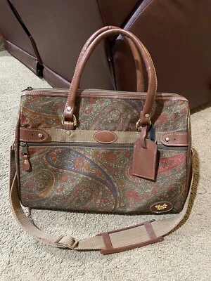 Vintage DVF Diane Von Furstenberg Travel Bag Carry-on Weekend Long Strap Paisley - Image 1 of 4