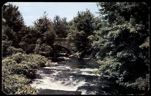 Vtg Postcard The Pocona Mountains of Pennsylvania River UNP - Picture 1 of 2