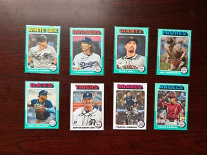 Lot of 8 2024 Topps Heritage High Number White & Aqua Parallels - Picture 1 of 1