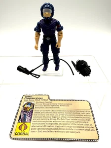 Tele-viper Cobra G.I. Figura de acción Hasbro Joe completa 100 % con tarjeta de presentación 1985 - Imagen 1 de 7