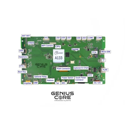 OpenHUB IPS Open Frame 10,1 inch IPS All in One HMI Android Panel PC A133P 1G 8G - Image 1 of 4