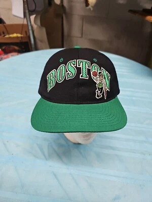 Vintage 90s Boston Celtics Snapback Hat Starter 100% Wool Cap Front Back Graphic - Image 1 of 4