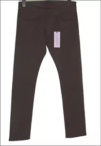 New Men's Superfine Denim Jeans Straight Made In Italy £145 Stretch Metallic W29 - Picture 1 of 4