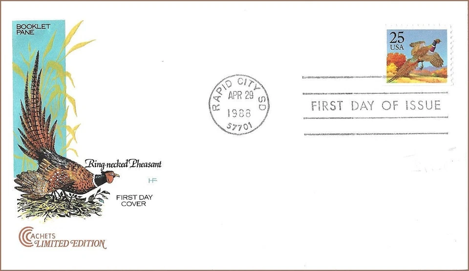 Cover Craft Cachets 2283 Pheasant from booklet pane of 10 2283c - Image 1 of 1