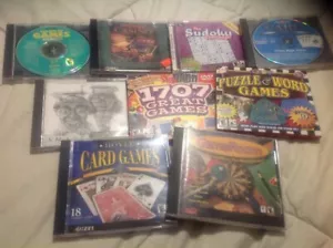Vintage Lot 9 Games Puzzle Card Sudoku Hoyle Casino Word Pinball Darts Sports + - Picture 1 of 10