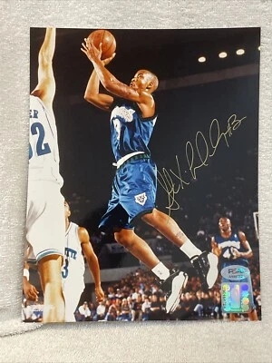 RARE Stephon Marbury AUTOGRAPHED 8x10 Photo, Minnesota Timberwolves, PSA AUTH! - Image 1 of 4
