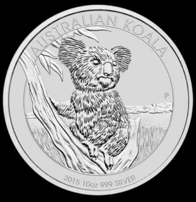 2015 10 oz Australian Silver Koala .999  mint pert Silver Round Bullion Coin ozt - Image 1 of 2