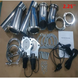 2.25'' Electric Exhaust Cutout Valve E-Cut Out Y Pipe kit with Manual Control - Picture 1 of 12