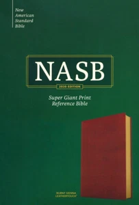 NASB Super Giant Print Reference Bible, Red Letter, Burnt Sienna - Picture 1 of 10