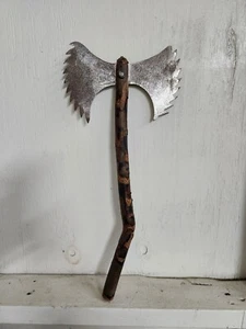 18" Battle Axe Tactical Zombie Apocalypse Battle Outdoor Steel Wood - Picture 1 of 4