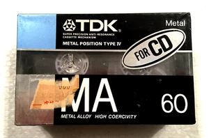 TDK MA 60 2 pack for CD audio cassette blank tape sealed Made in Japan Type IV - Picture 1 of 6