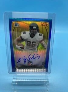 2014 Bowman Chrome Auto Blue Refractor 63 C.J. Fiedorowicz Auto 34/99 - Picture 1 of 21