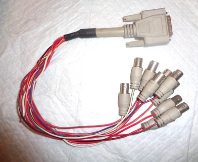 AMP AES IN/OUT DB15 To BNC Female Breakout Cable - DB15 to BNC x 10 - Image 1 of 2