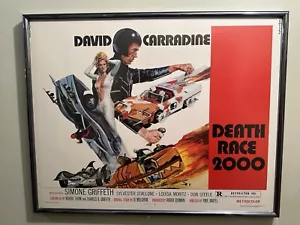 DEATH RACE 2000 1975 USA 28”x22,5” Lobby Poster Card Stock Incorniciato 29x23” Come Nuovo! - Foto 1 di 8