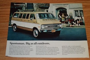 1973 DODGE SPORTSMAN WAGON VAN ORIGINAL DEALER ADVERTISEMENT PRINT AD-73 - Picture 1 of 1