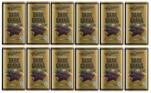 916212 12 x 250g BLOCK WHITTAKERS DARK GHANA CHOCOLATE WITH 72% COCOA NZ - Picture 1 of 2