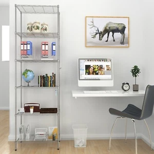 6Tier Storage Shelf Wire Shelving Unit Free Standing Rack DIY Combination Design - Picture 1 of 52
