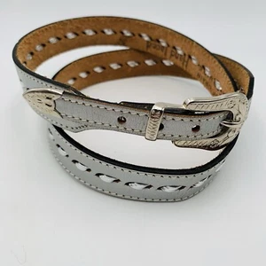 AD American Darling Hatband Hand Stitched Genuine Leather Silver Western 31 - 33 - Picture 1 of 15