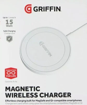 Cargador inalámbrico magnético Griffin 15 vatios - blanco / GP-177-WHT-AU Foto 1 de 2
