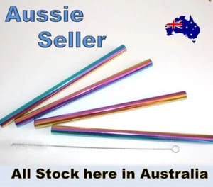 Bubble Tea Straw Extra Wide BOBA Stainless Steel Metal Jumbo Smoothie Straws - Picture 1 of 6