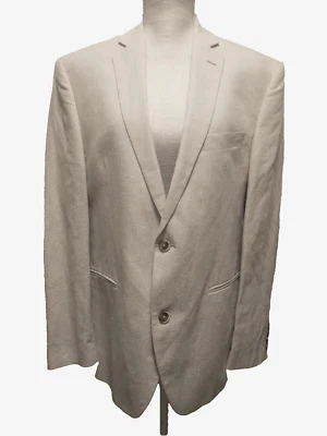 NWOT Van Heusen Studio Men's Tan Linen Cotton Blend Sport Coat Blazer 42R - Image 1 of 4