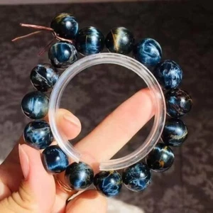 Natürliches Katzenauge blau Pietersit Armband 14 mm - Bild 1 von 8