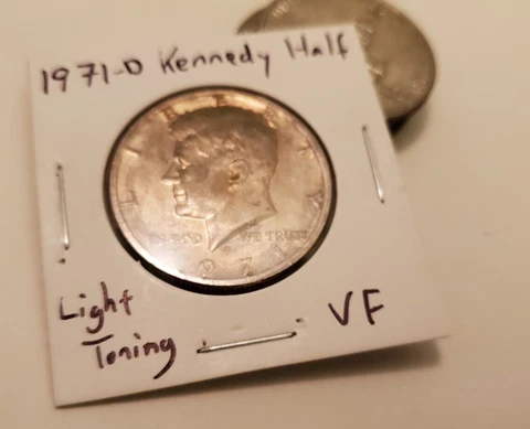 1971-D KENNEDY HALF DOLLAR  SUBTLE LIGHT COLOR TONED Cover
