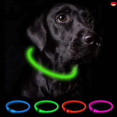 Nepfaivy Leuchthalsband Hund USB Aufladbar - Wasserdichtes Hundehalsband