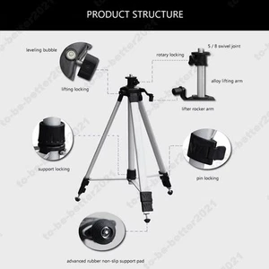 Professionelles Aluminium-Stativ für Laser-Wasserwaage Einstellbare Höhe 1.2M - Bild 1 von 10